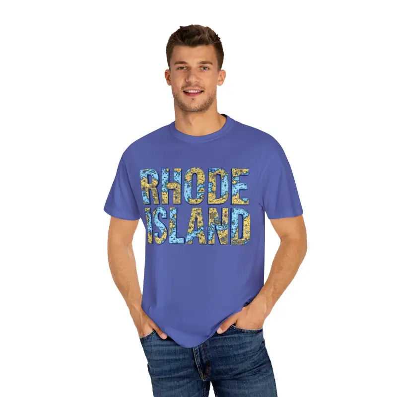 Ocean State Styles Rhode Island Garment Dyed Tee Coastal