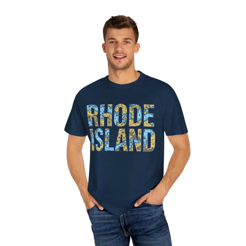 Ocean State Styles Rhode Island Garment Dyed Tee Coastal