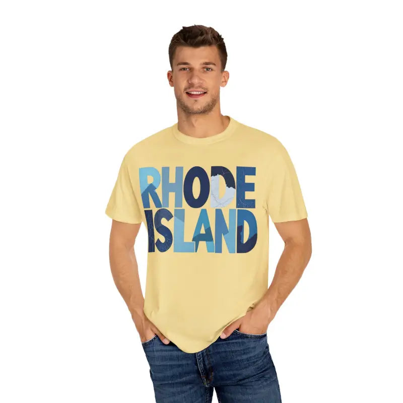 Ocean State Styles Rhode Island Unisex Garment Dyed T Shirt