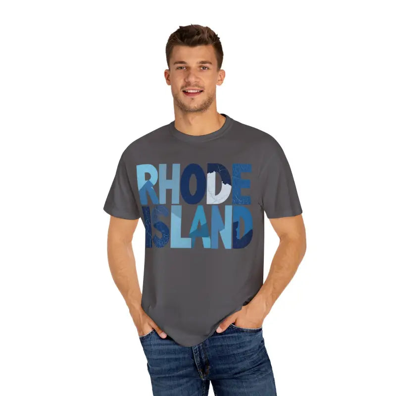 Ocean State Styles Rhode Island Unisex Garment Dyed T Shirt