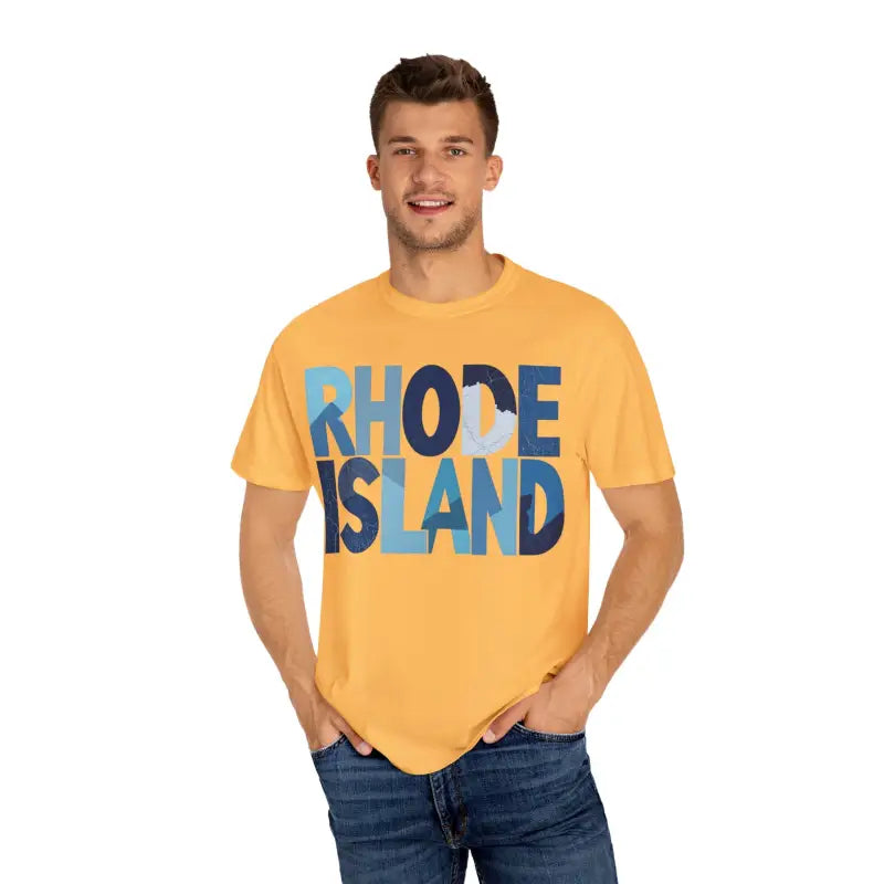 Ocean State Styles Rhode Island Unisex Garment Dyed T Shirt