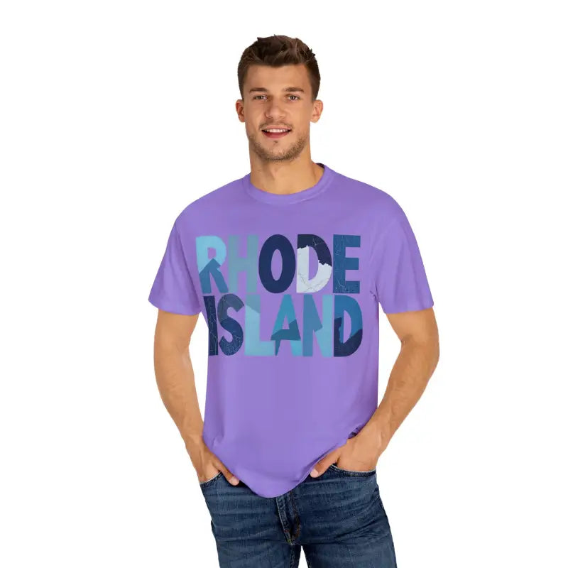 Ocean State Styles Rhode Island Unisex Garment Dyed T Shirt