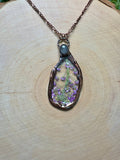 Riddlefern- Rose Quartz and Flower Necklace