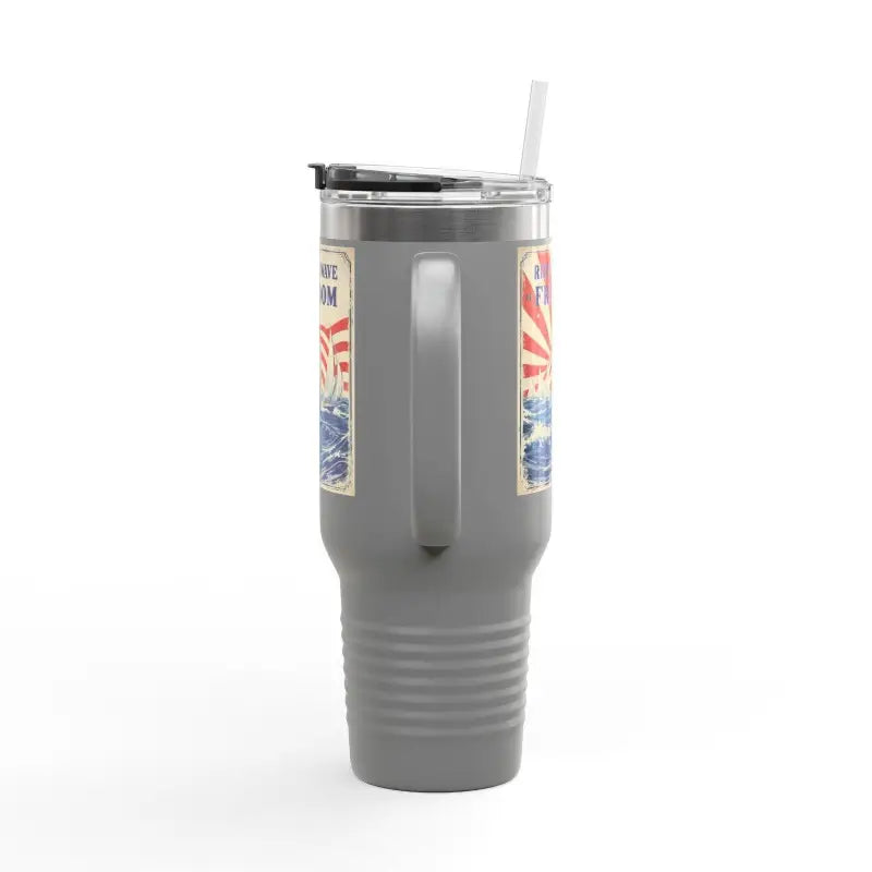 Ocean State Styles Travel Mug Ride The Wave Of Freedom 40oz