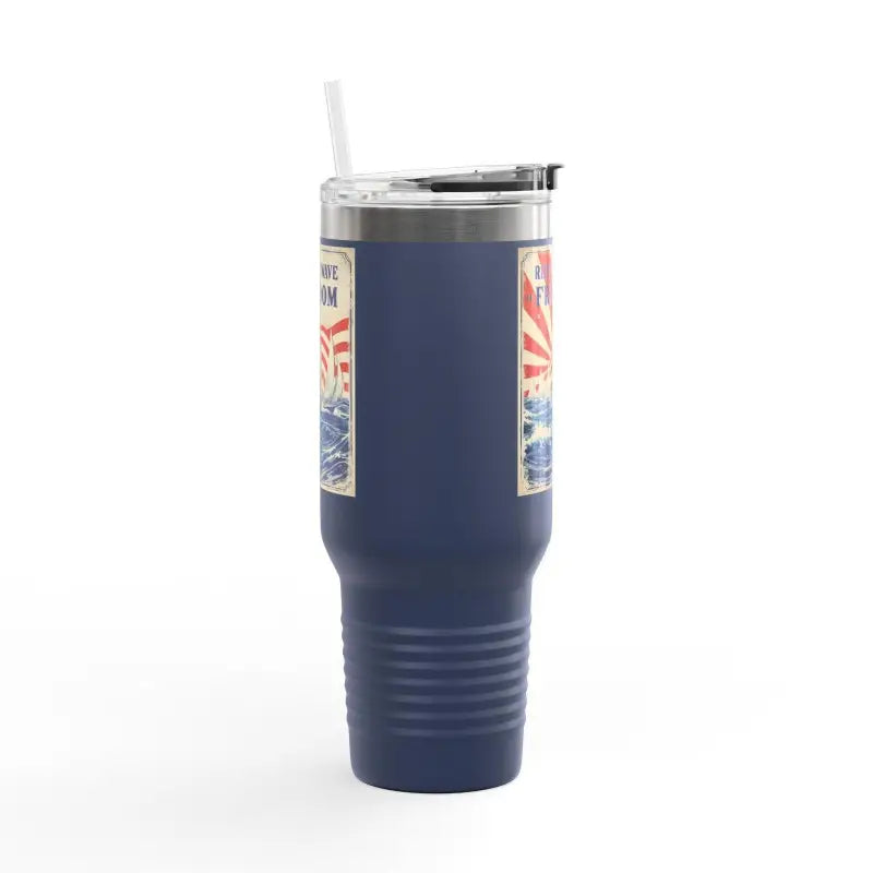 Ocean State Styles Travel Mug Ride The Wave Of Freedom 40oz