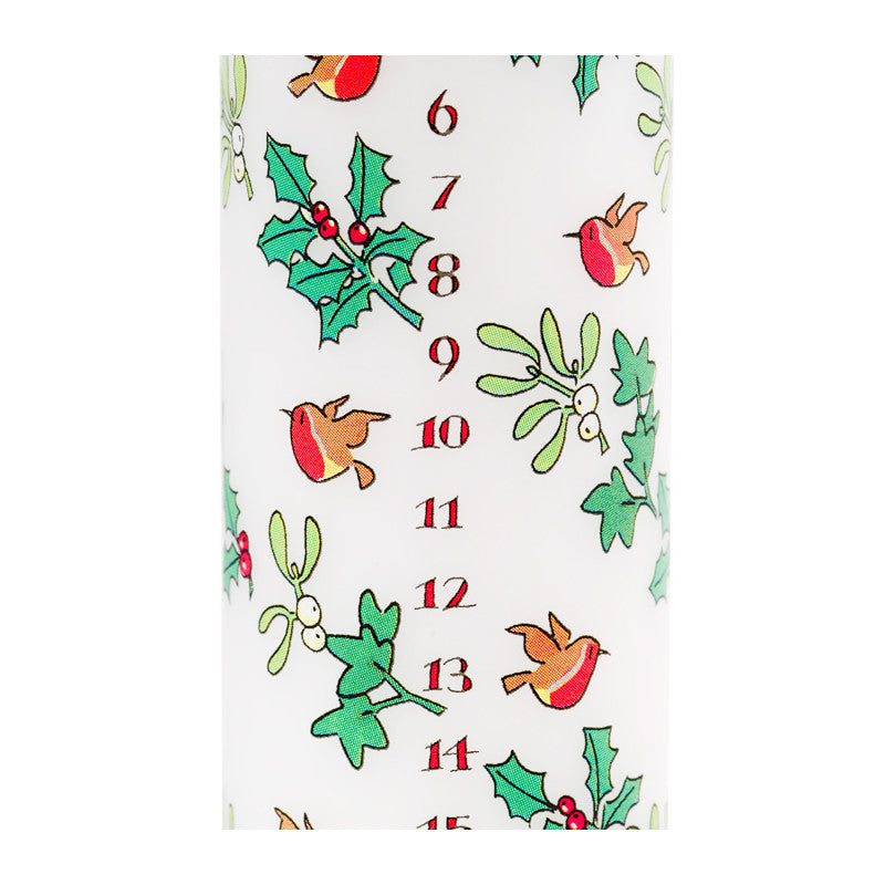 Holly and the Ivy Advent Pillar Candle