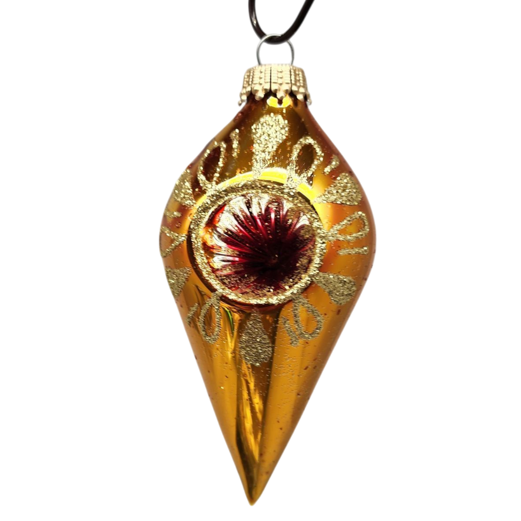 Krebs Value Glass Ornament 4 pack - Vintage Teardrop Reflectors
