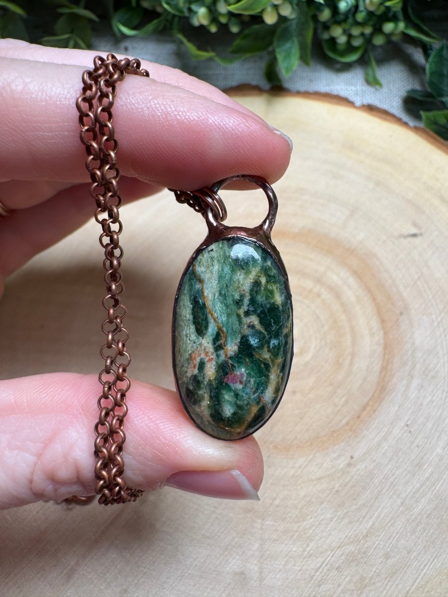 Ruby in Fuchsite Necklace
