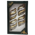 Krebs Value Glass Onion 4 pack - Silver and Gold Swirl