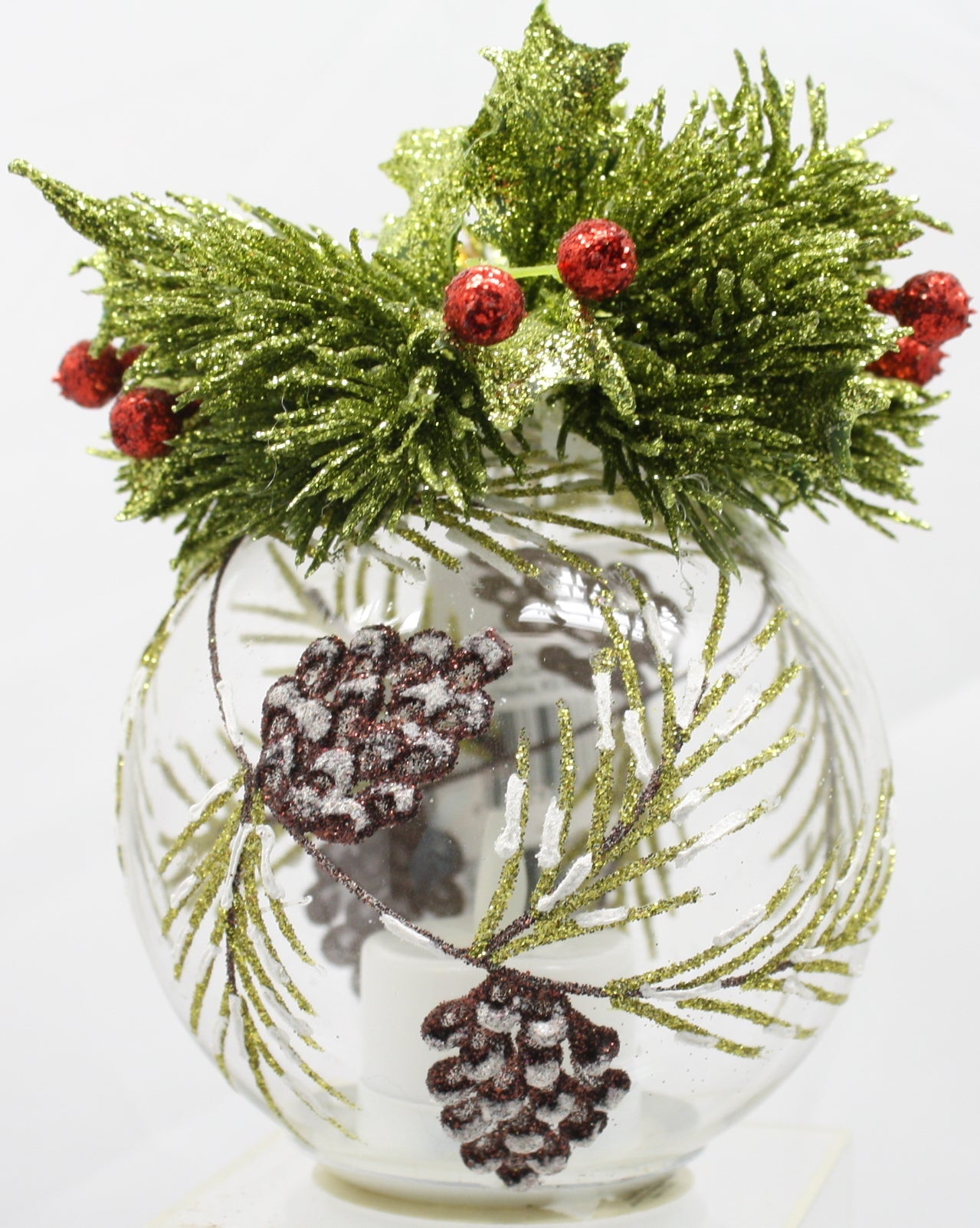 B/O Lighted Hand Blown Ornament -