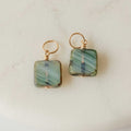 Sea Glass Hoop Charms