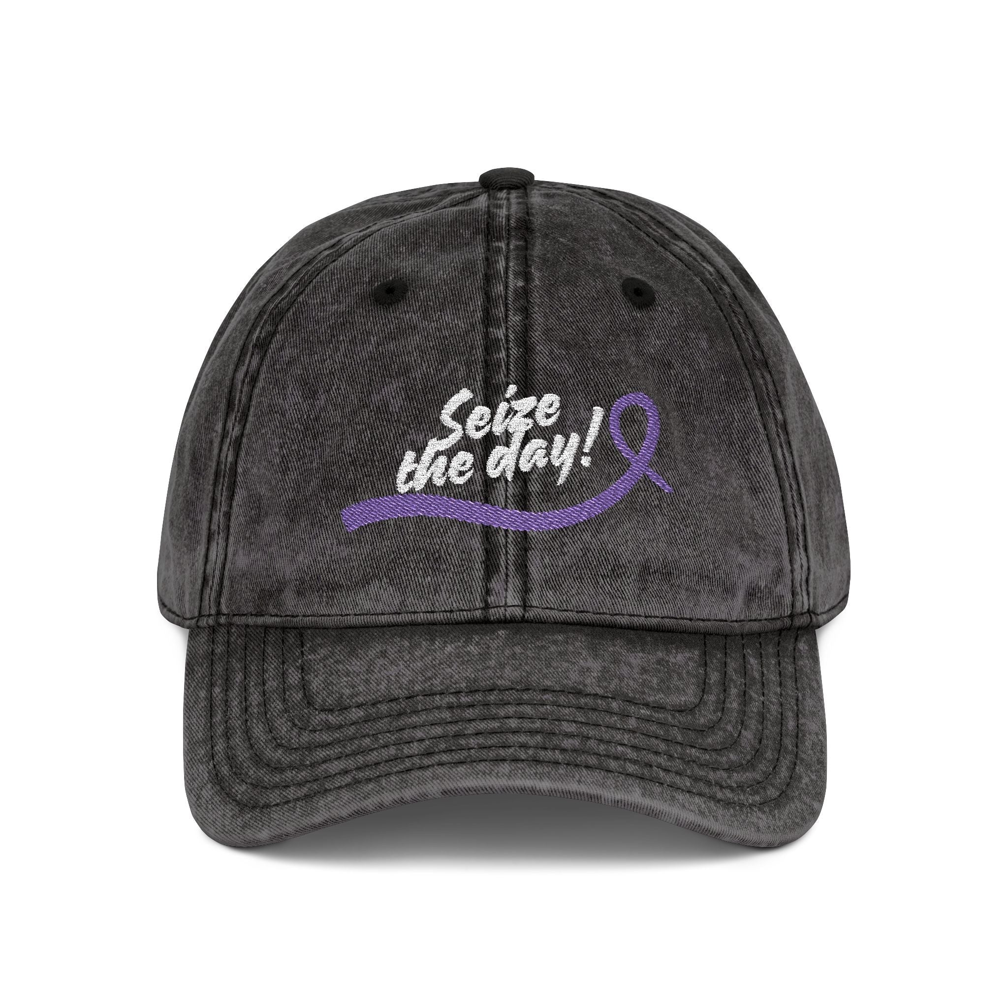Seize the Day Vintage-Style Embroidered Cap