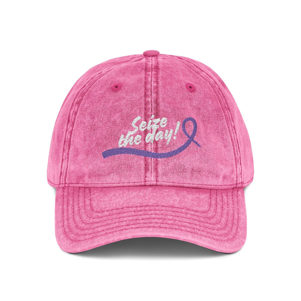 Seize the Day Vintage-Style Embroidered Cap