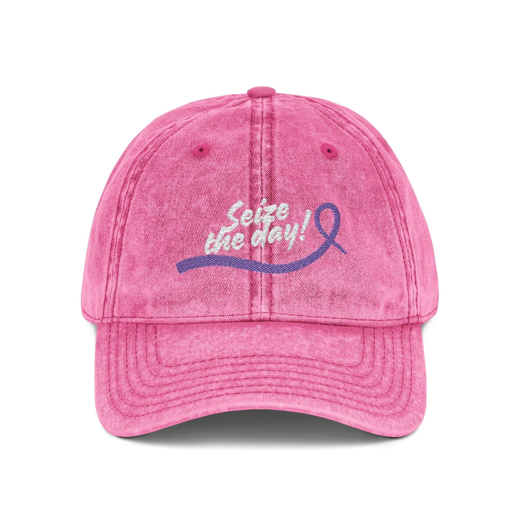 Seize the Day Vintage-Style Embroidered Cap