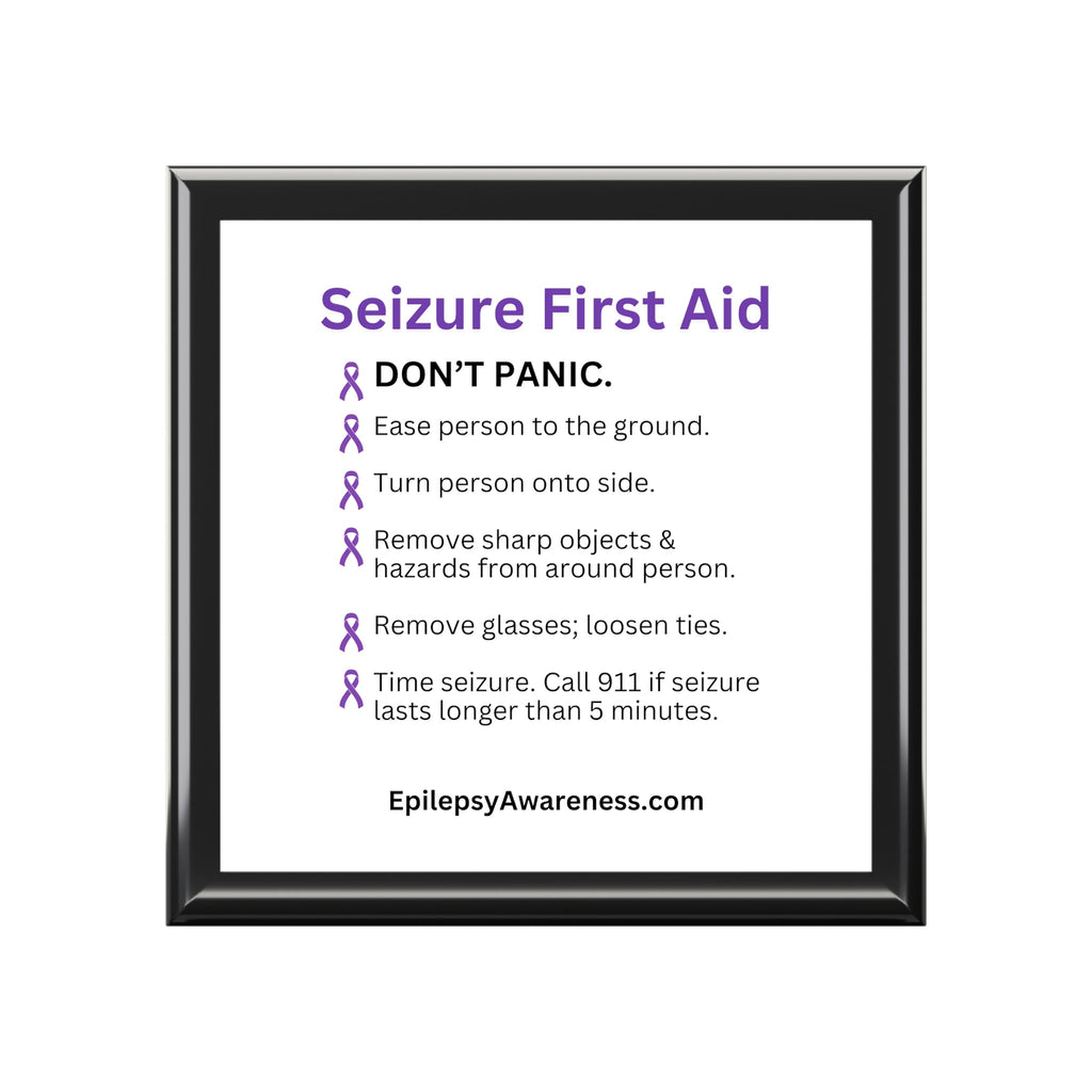 Seizure First Aid Jewelry Box – Epilepsy Awareness Keepsake Box