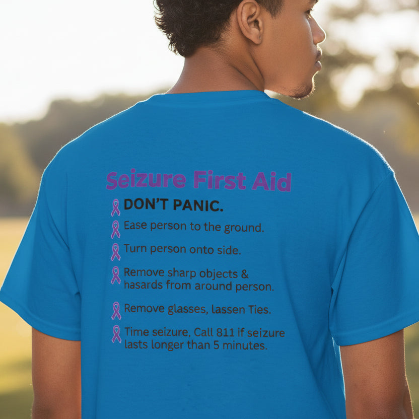 Seizure First Aid Unisex Heavy Cotton Pocket Tee