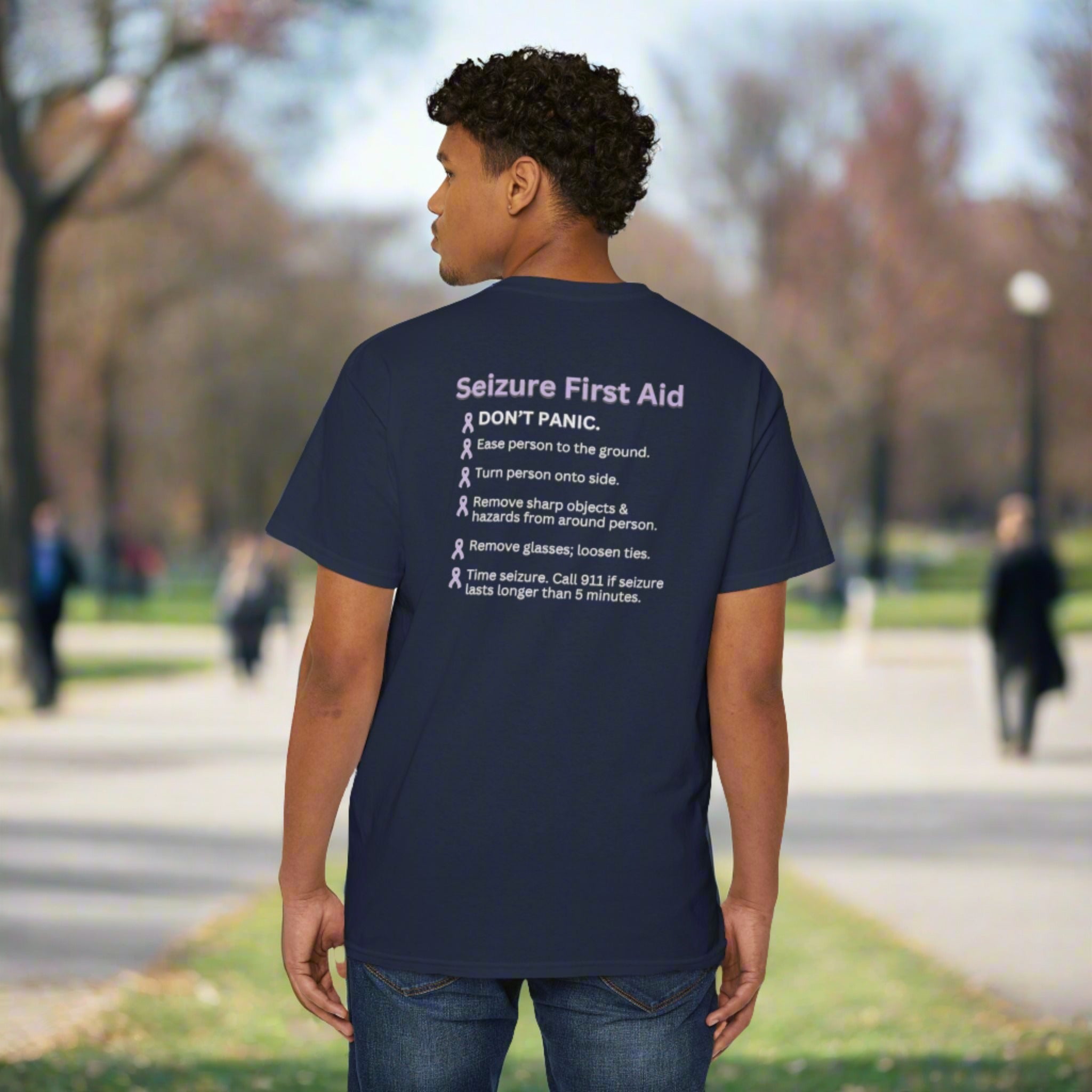Seizure First Aid Unisex Heavy Cotton Pocket Tee