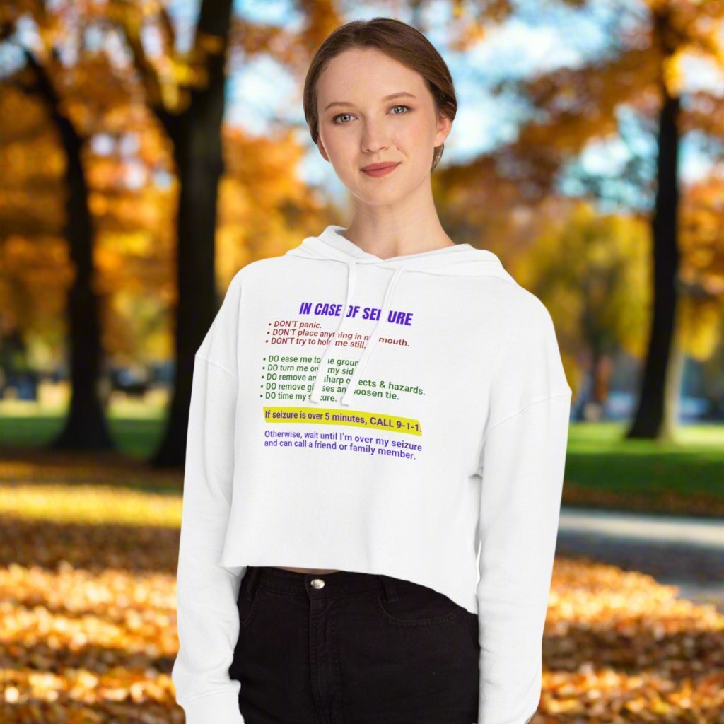Seizure First Aid Women’s Cropped Hooded Sweatshirt