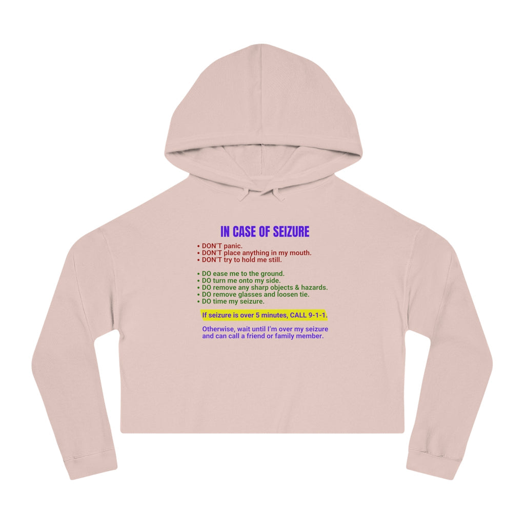 Seizure First Aid Women’s Cropped Hooded Sweatshirt