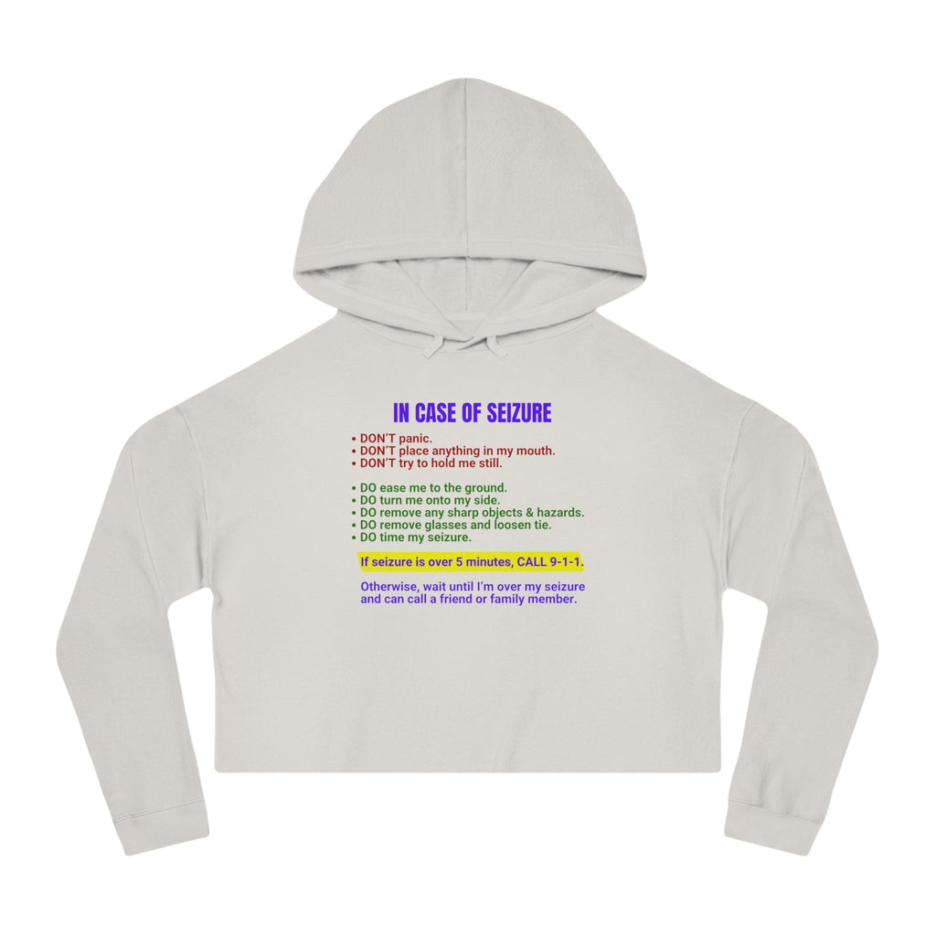 Seizure First Aid Women’s Cropped Hooded Sweatshirt