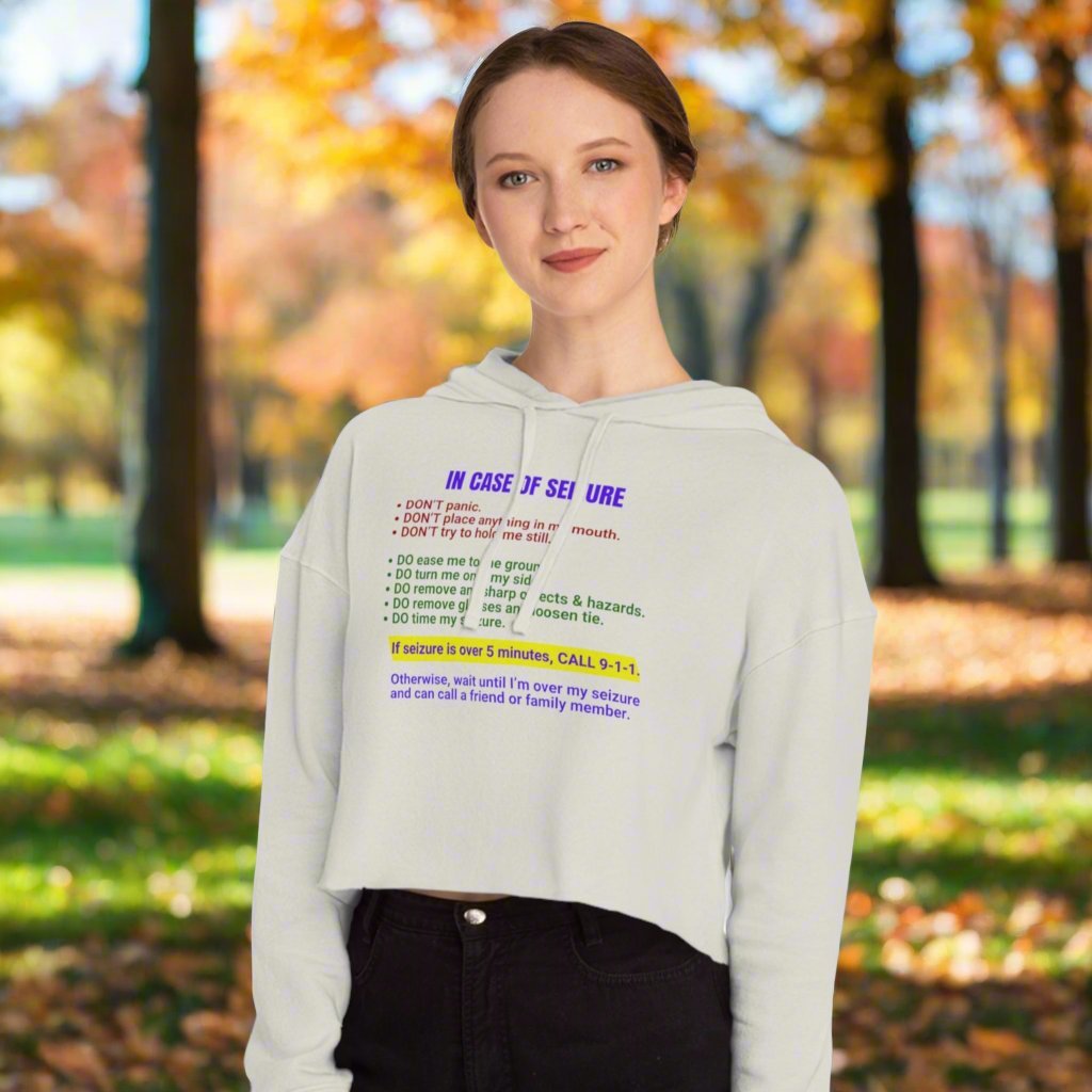 Seizure First Aid Women’s Cropped Hooded Sweatshirt