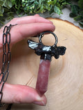 Seraphine- Red Aventurine and Bone Necklace