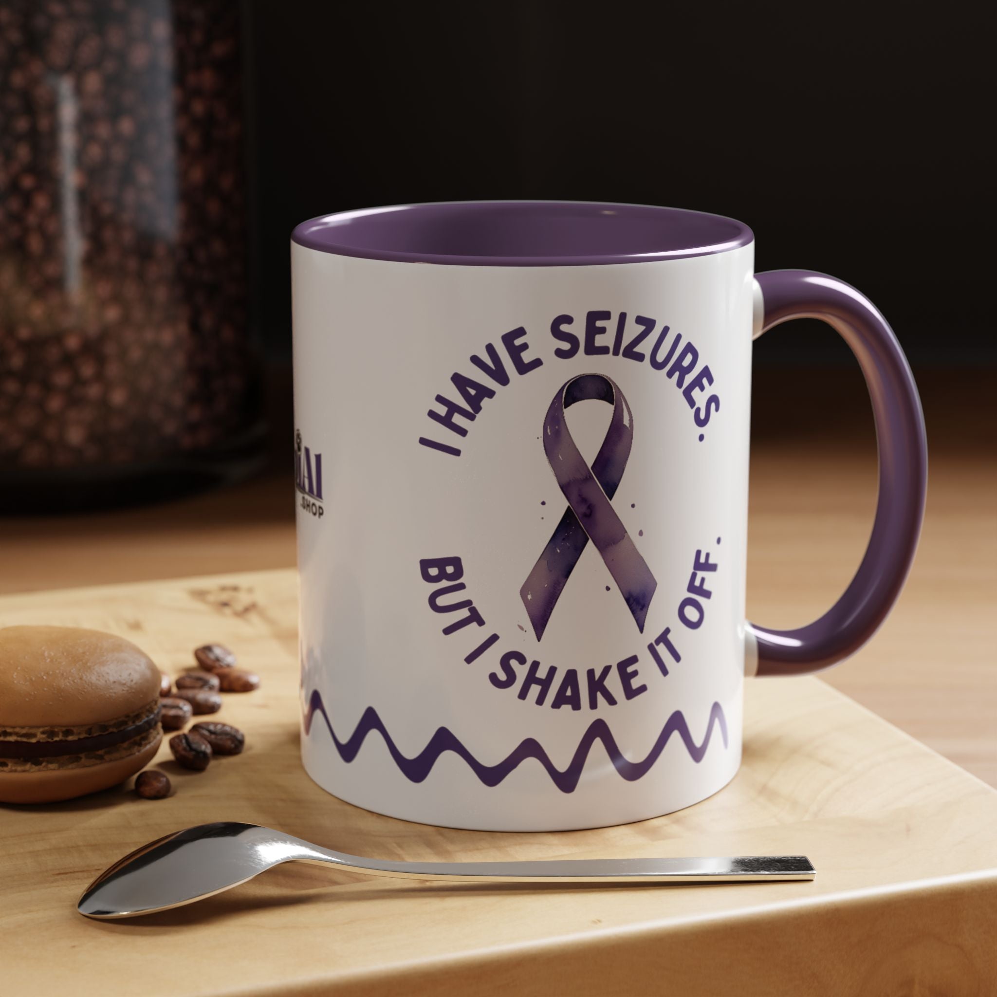 Shake It Off Coffee Cup for Epilepsy Awareness