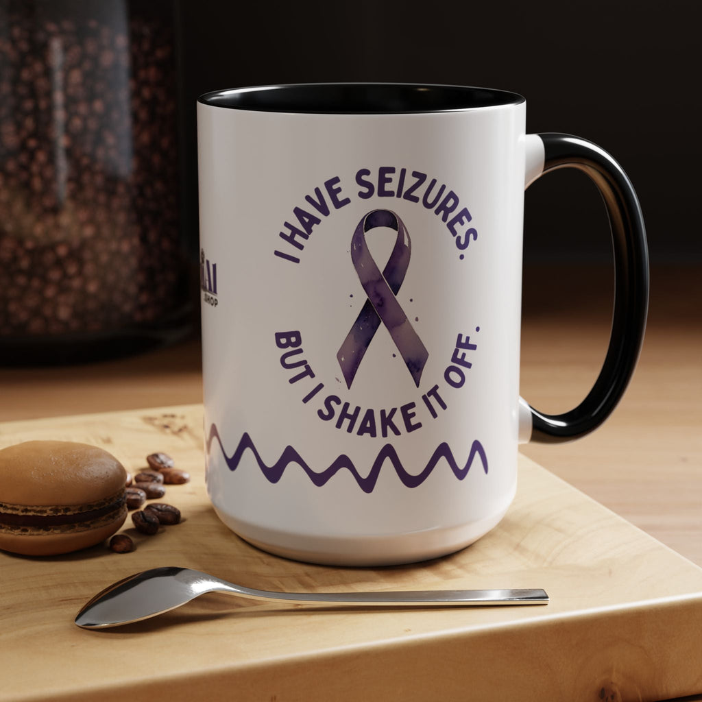 Shake It Off Coffee Cup for Epilepsy Awareness