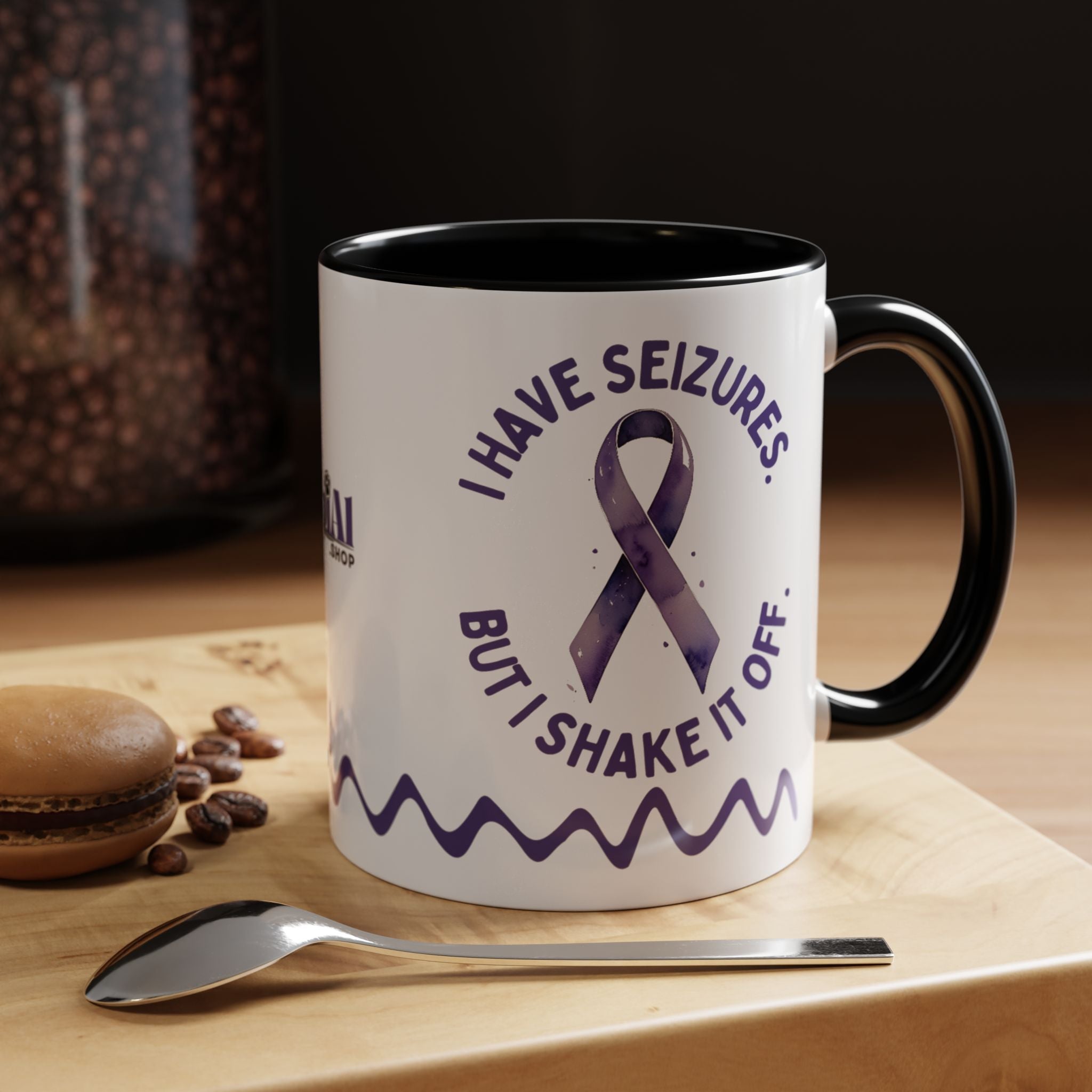 Shake It Off Coffee Cup for Epilepsy Awareness