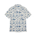 Ocean State Styles Shark Patterned Hawaiian Shirt Beachwear