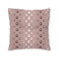 Shimmery Pet Paw Print Tufted Floor Pillow