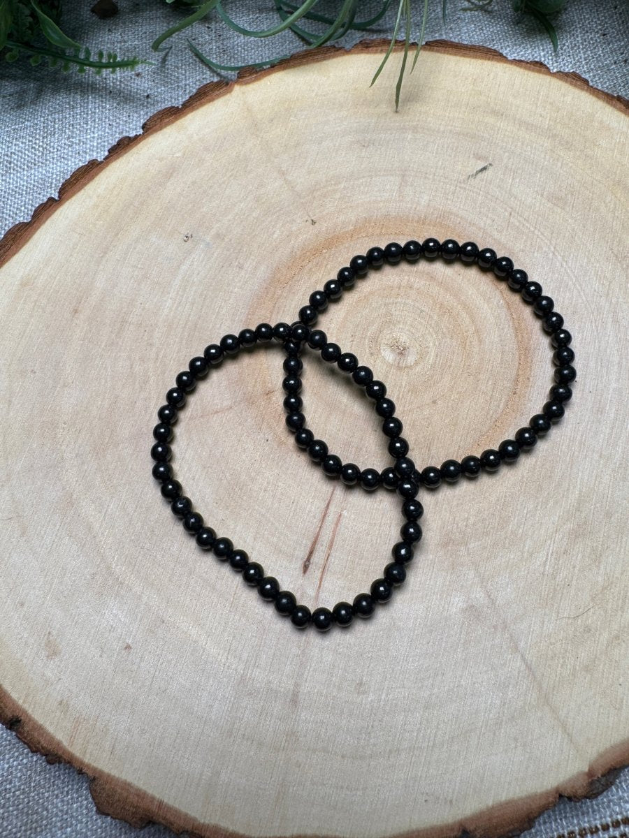 Shungite 4mm Beaded Bracelet