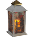 Rustic Wilderness Lantern with LED Candle
