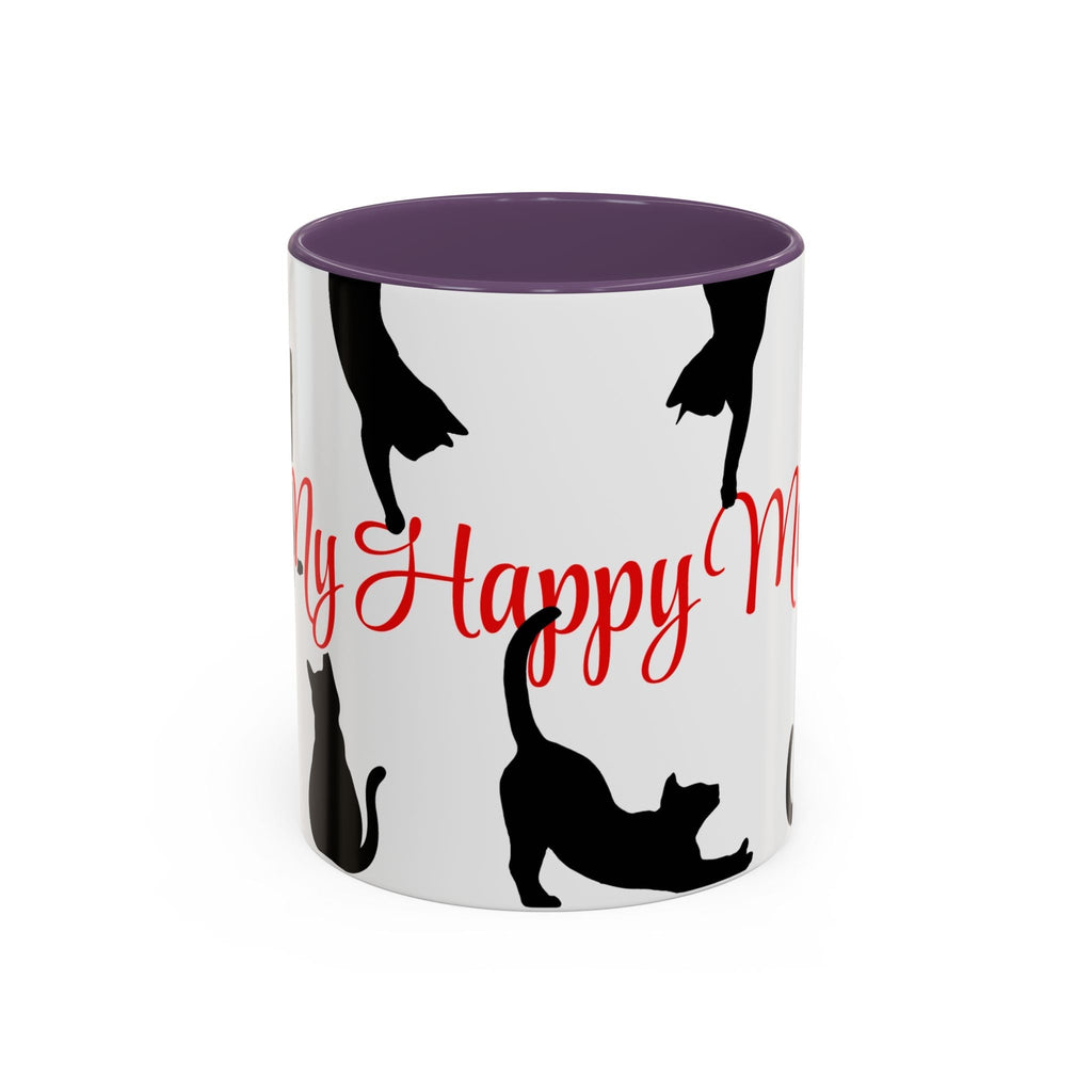 Silhouette Cat Lovers Accent Mug