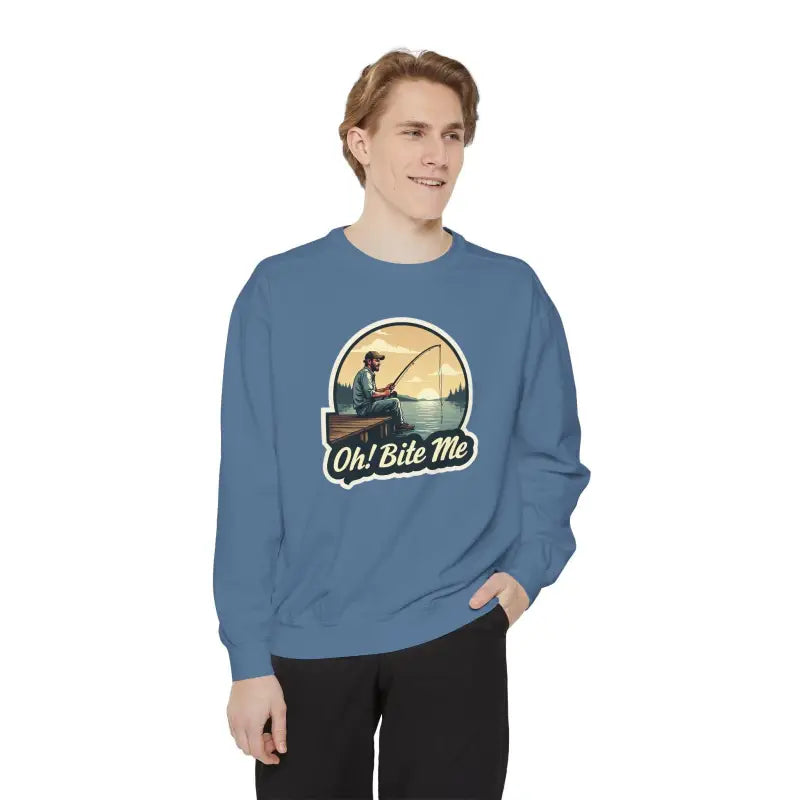 Ocean State Styles Sweatshirt Sitting On The Dock Bite Me