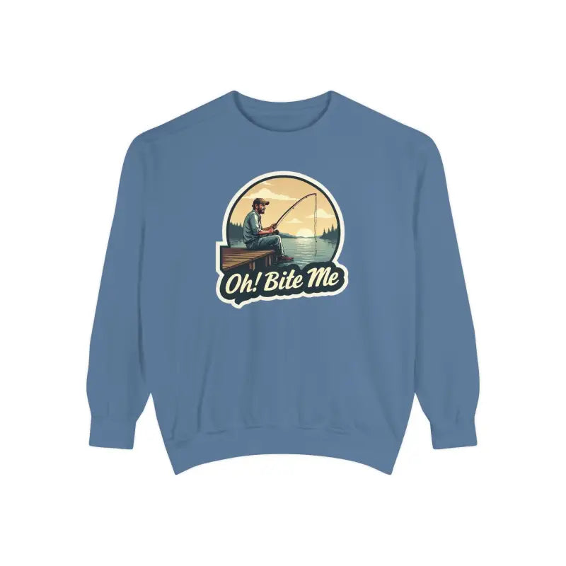 Ocean State Styles Sweatshirt Sitting On The Dock Bite Me