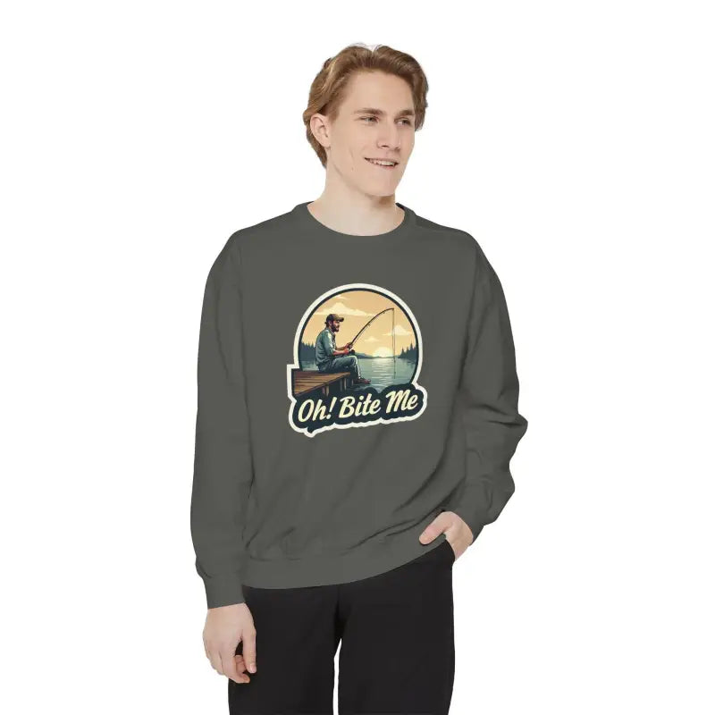 Ocean State Styles Sweatshirt Sitting On The Dock Bite Me