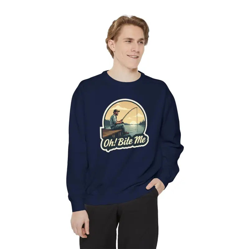 Ocean State Styles Sweatshirt Sitting On The Dock Bite Me