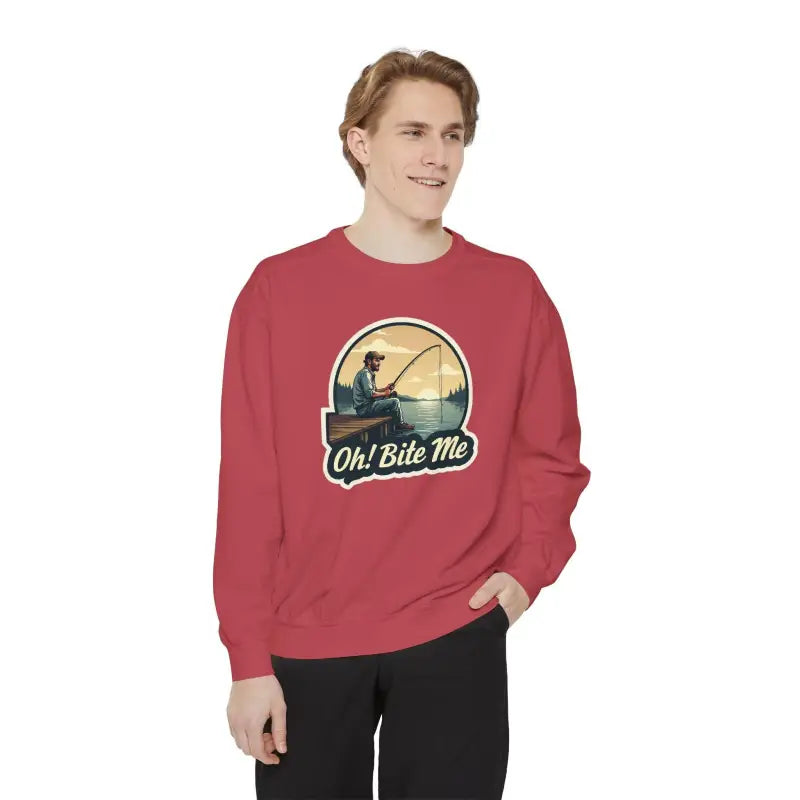 Ocean State Styles Sweatshirt Sitting On The Dock Bite Me