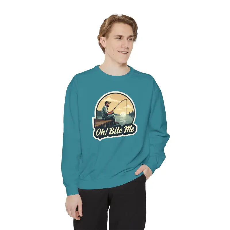 Ocean State Styles Sweatshirt Sitting On The Dock Bite Me