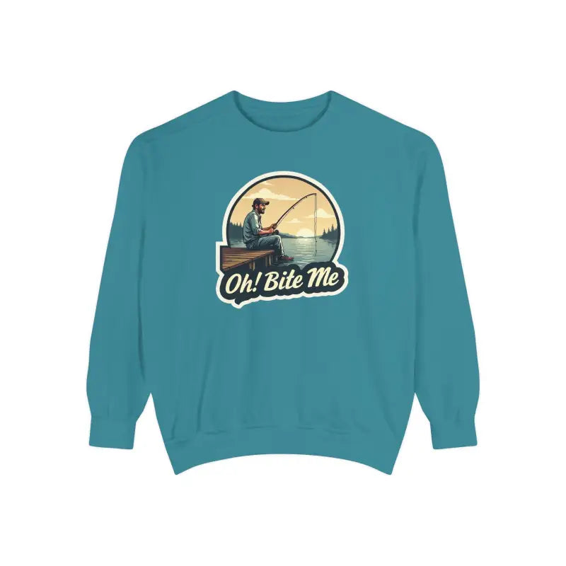 Ocean State Styles Sweatshirt Sitting On The Dock Bite Me