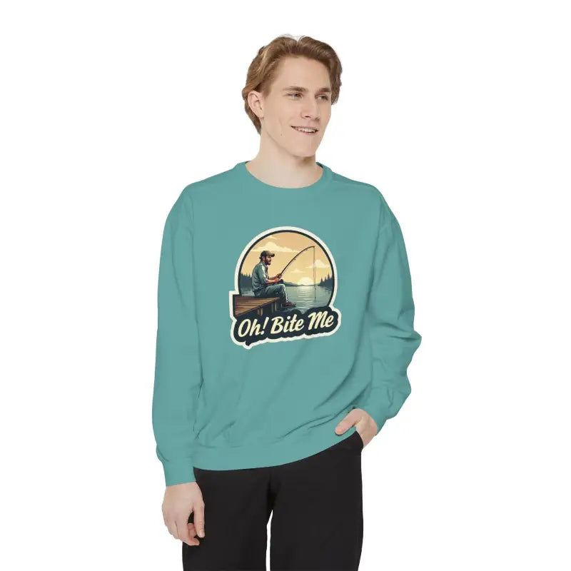 Ocean State Styles Sweatshirt Sitting On The Dock Bite Me