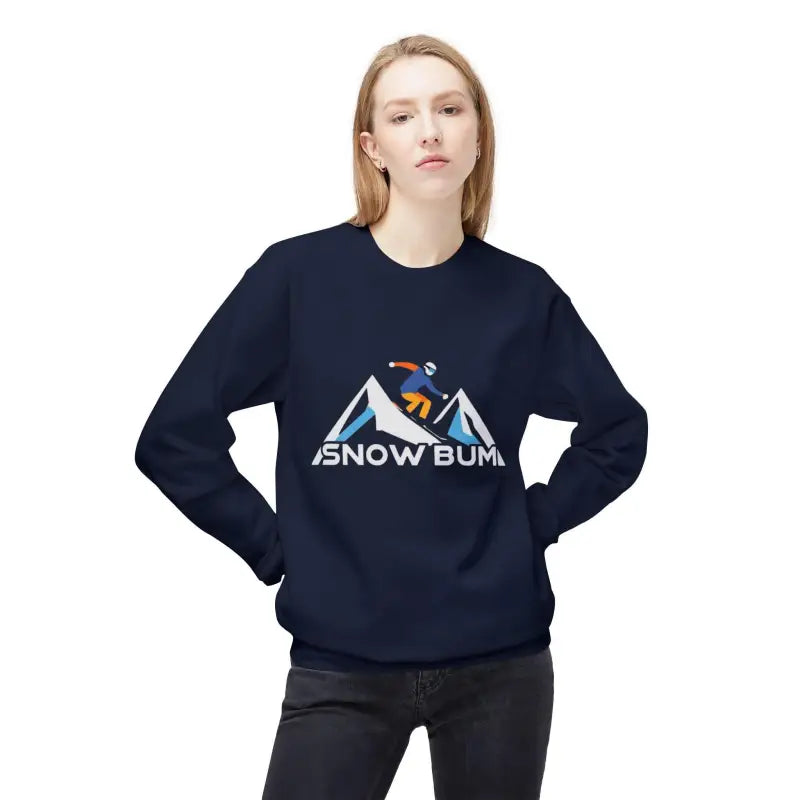 Ocean State Styles Snow Bum Sweatshirt Skier Graphic Unisex