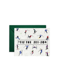 Skiing Adventure Wildflower Seed Paper Greeting Card