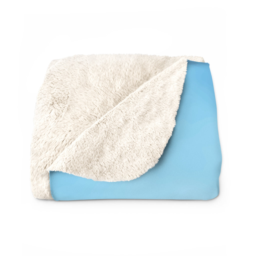 Sky & Sand Paw Print Sherpa Fleece Blanket - Cozy Pet Lover Gift