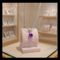 "Circle of Life" Round Portuguese Cut Cremation  Pendant 8MM