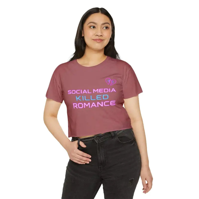 Ocean State Styles Crop Top Social Media Killed Romance