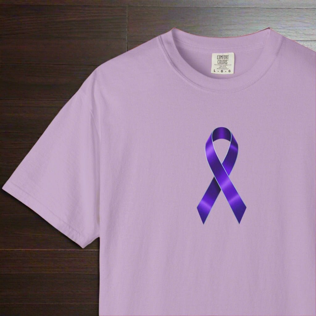 Solitary Purple Ribbon Awareness T-Shirt