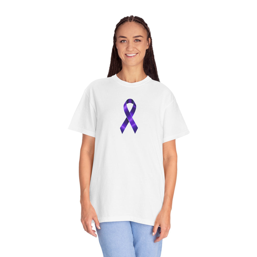 Solitary Purple Ribbon Awareness T-Shirt