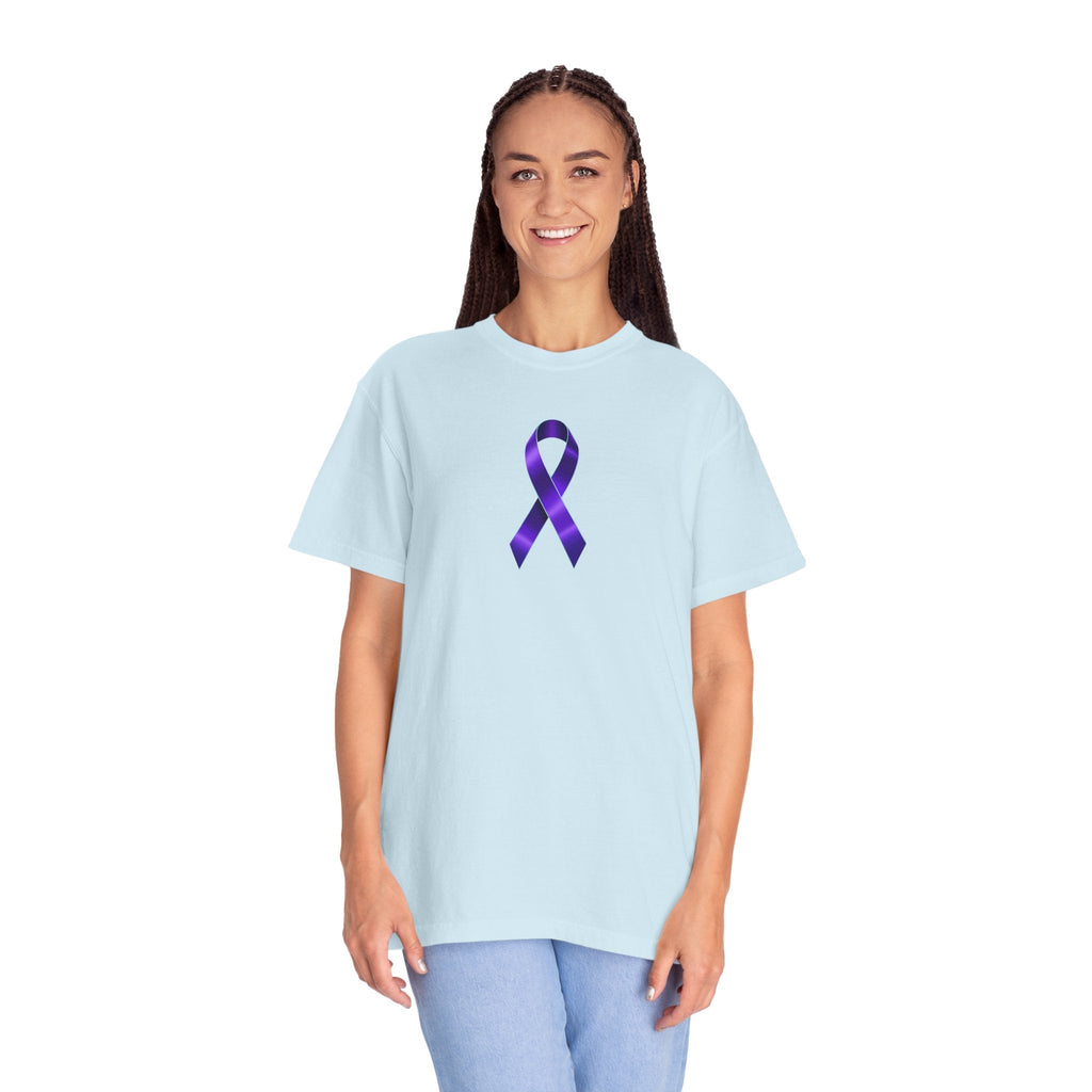 Solitary Purple Ribbon Awareness T-Shirt